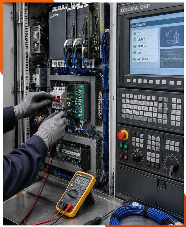 Ремонт систем ЧПУ Okuma OSP в Ломоносове